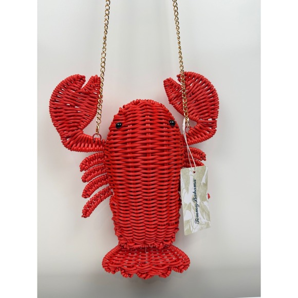 Tommy Bahama Handbags - NWT Tommy Bahama Red Lobster Wicker Crossbody Bag Novelty Clutch Purse NEW Viral